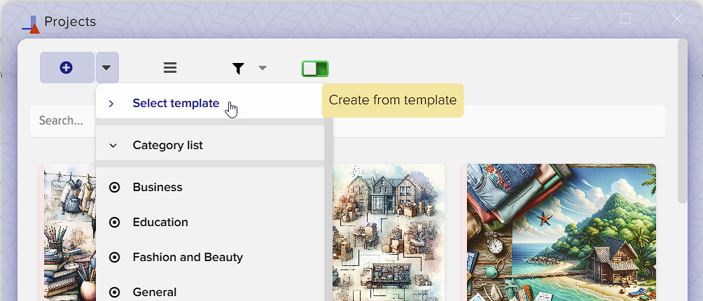 How to manage projects in Elbuz