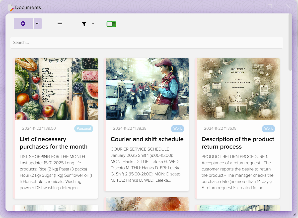 How to manage documents in Elbuz