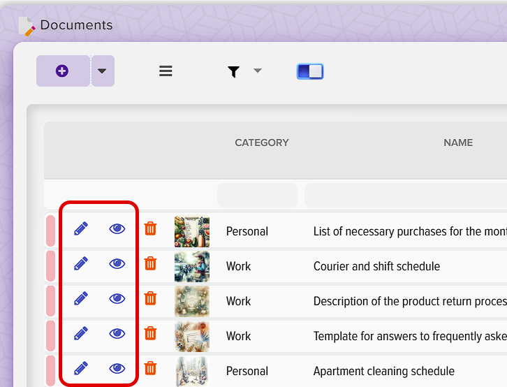 How to manage documents in Elbuz
