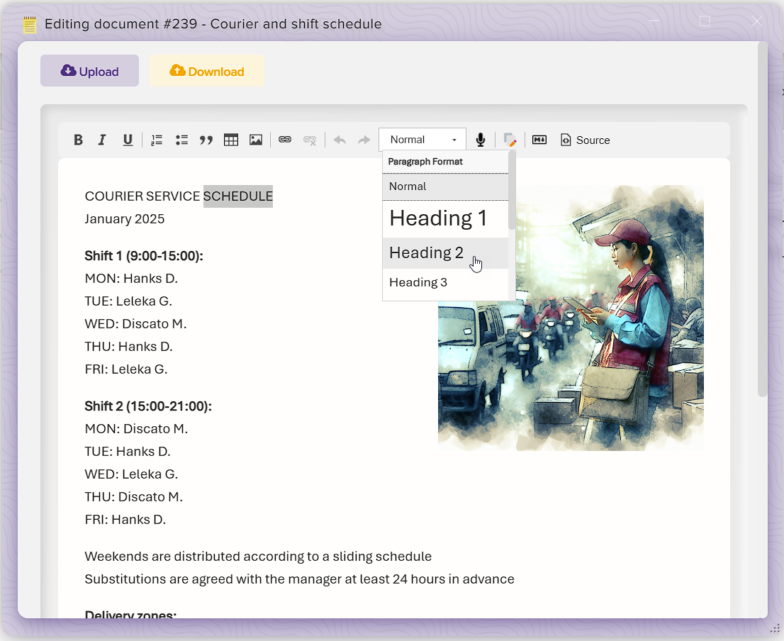 How to manage documents in Elbuz