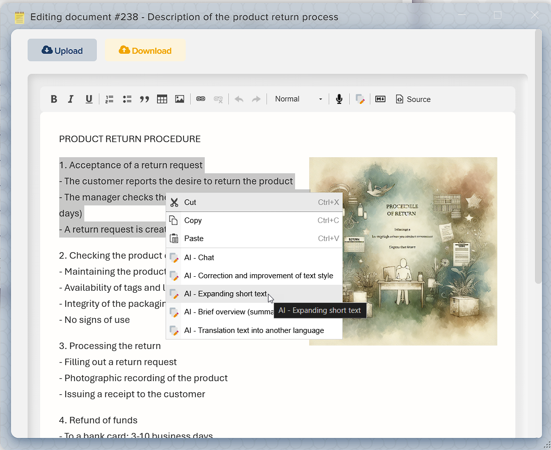 How to manage documents in Elbuz