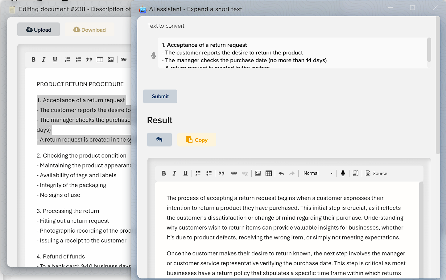 How to manage documents in Elbuz