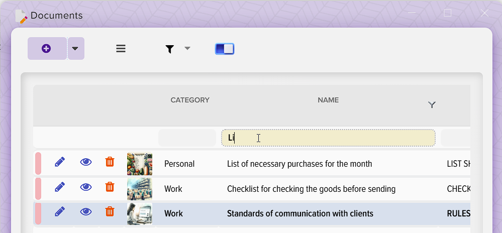 How to manage documents in Elbuz