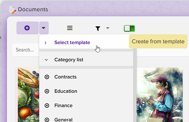 How to manage documents in Elbuz