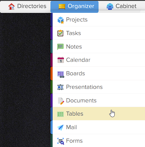 How to manage tables in Elbuz