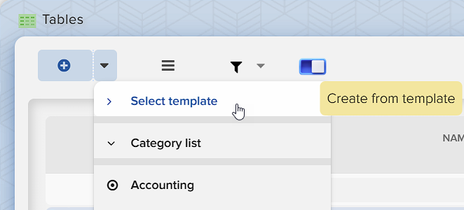 How to manage tables in Elbuz