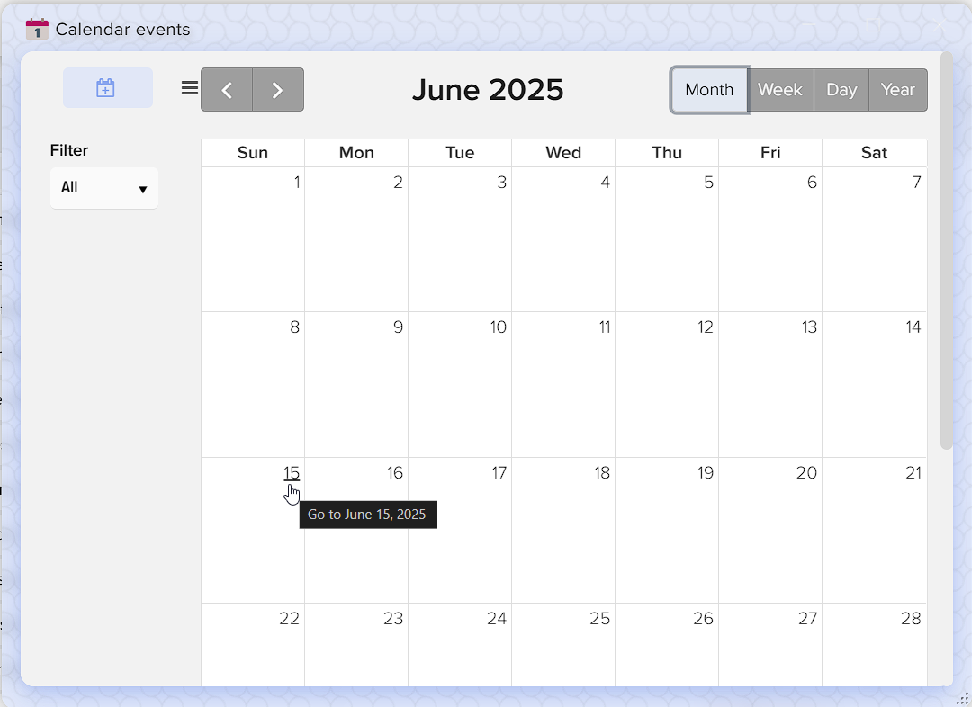 How to track events in the Elbuz calendar