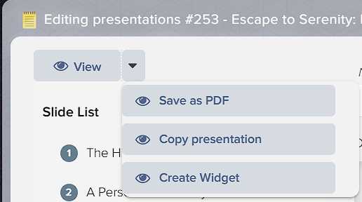 How to create presentations in Elbuz