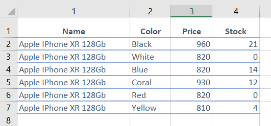 Creating option products based on data from the price list