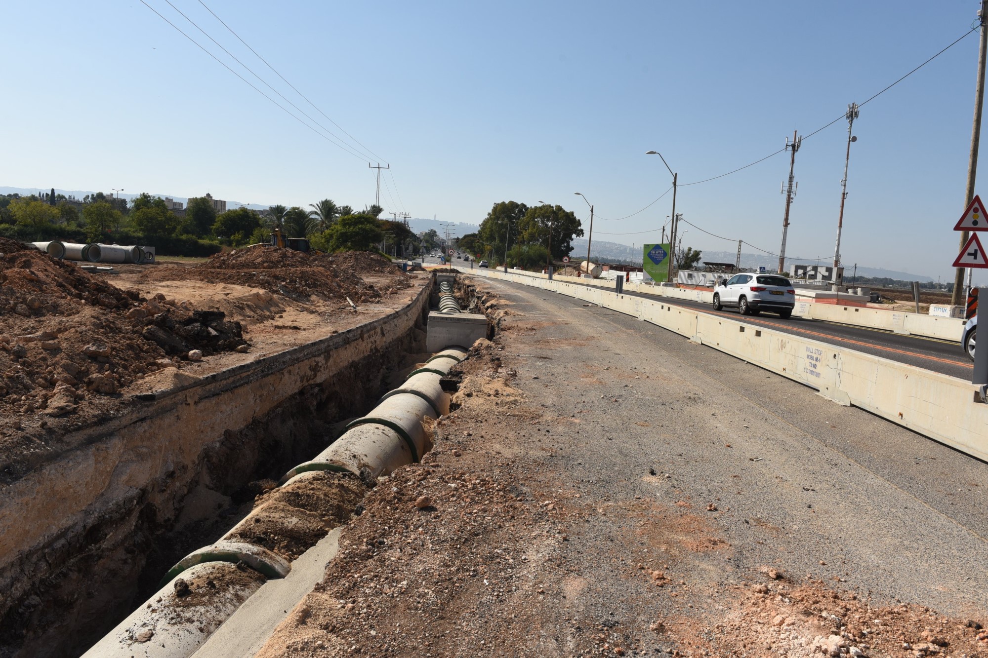עיריית קרית אתא מבצעת עבודות פיתוח נרחבות בכביש 781