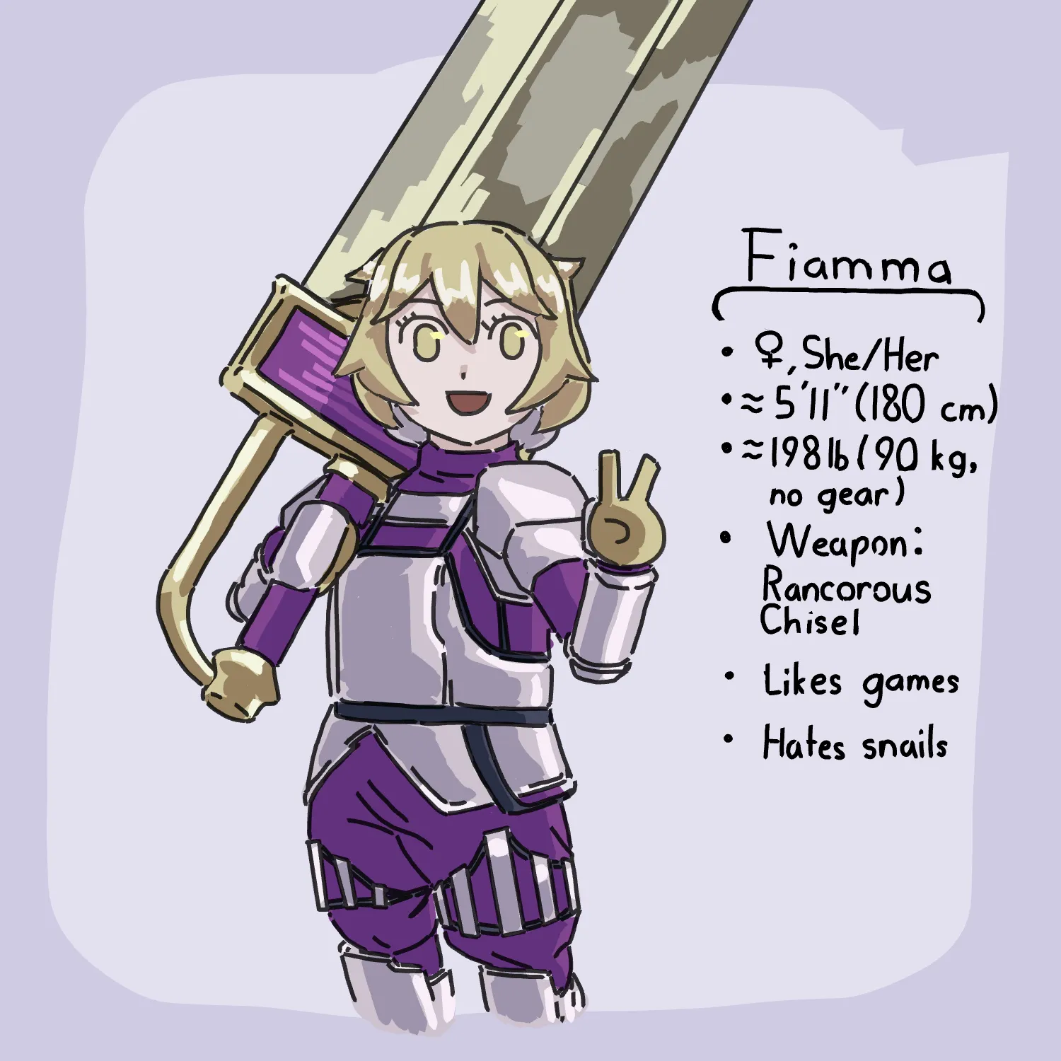 Fiamma's Fun Facts! (OC) (More lore in desc.)