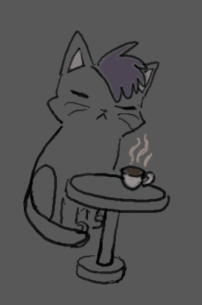 Cat with a cup of tea