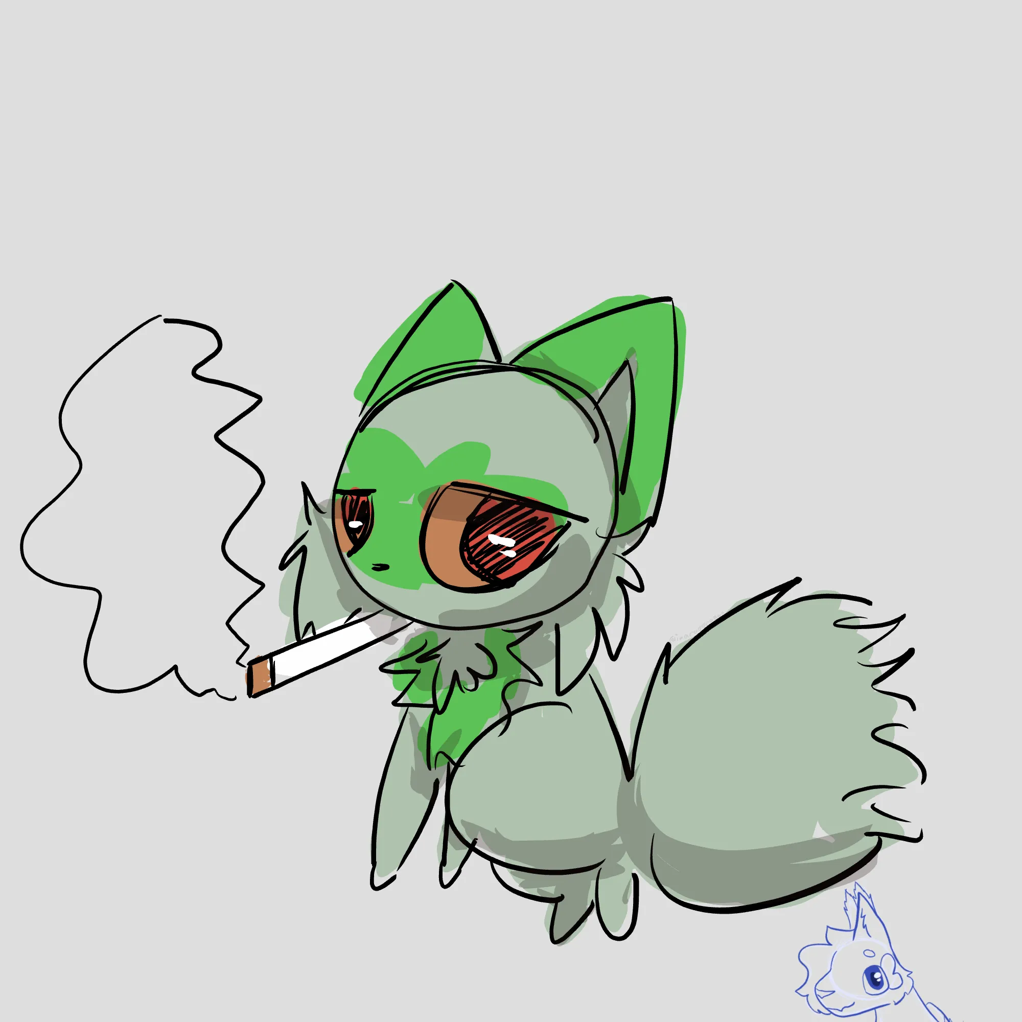 sprigatito smokin