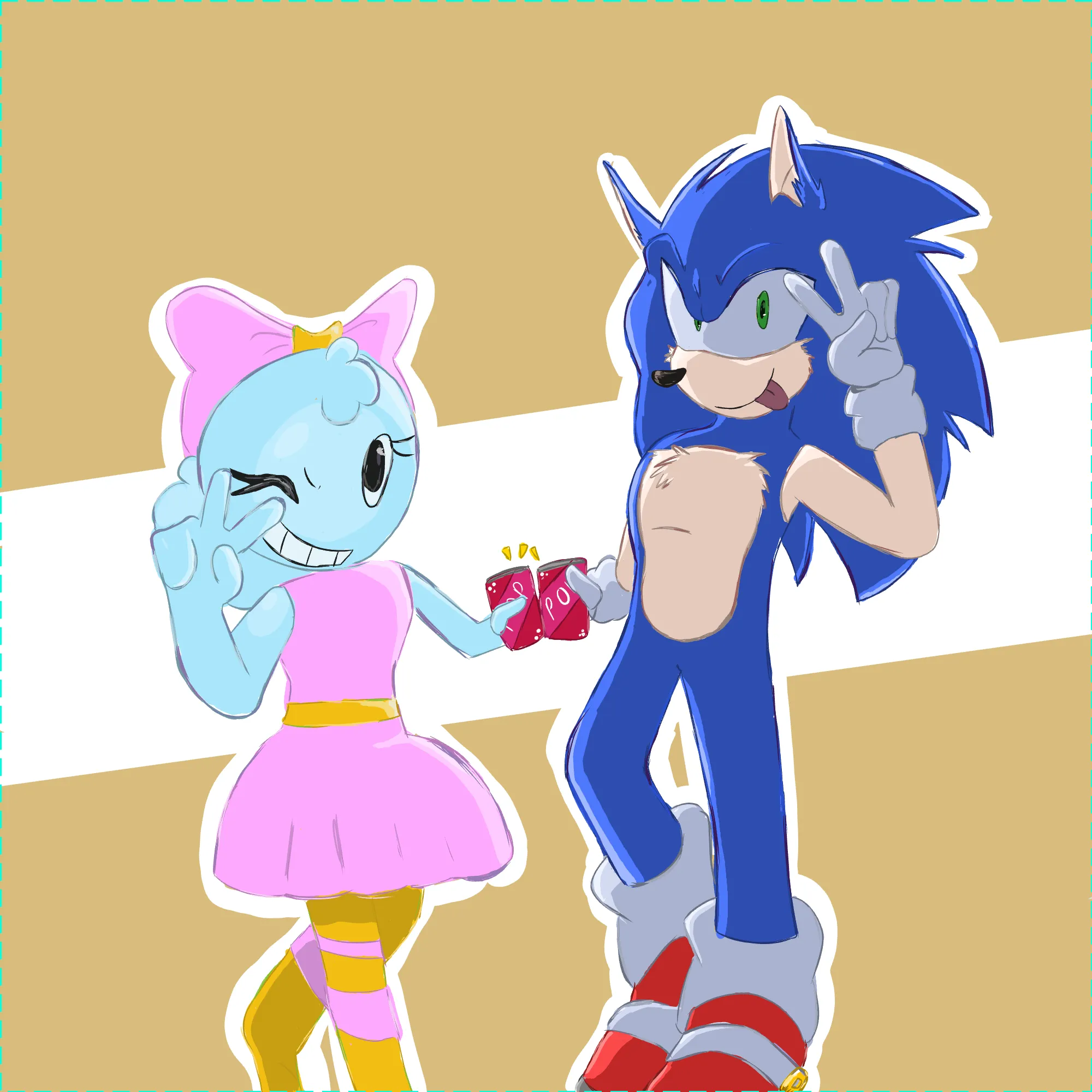 Sonic and Poppy (energetic ahh Duo)