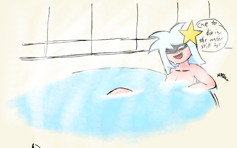 Hot spa with a hot star