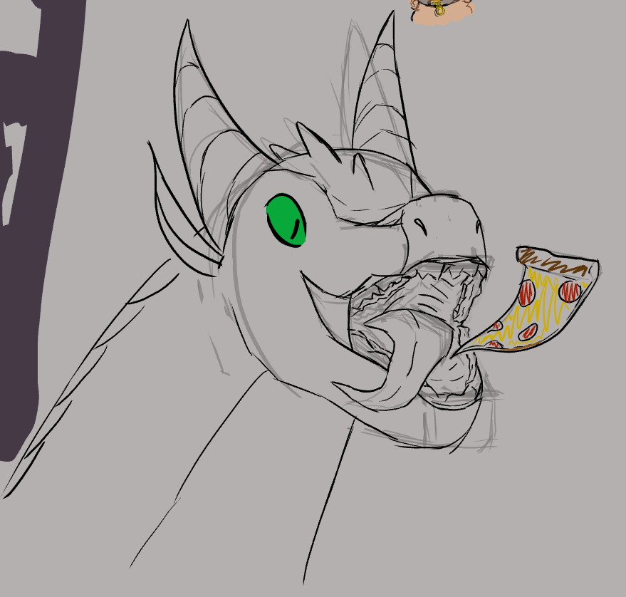 Dragons are natural predators to pizza