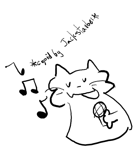 Silly singin cat :>