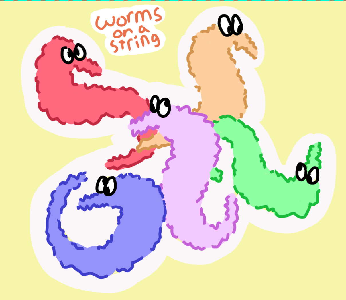 cute fuzzy worms