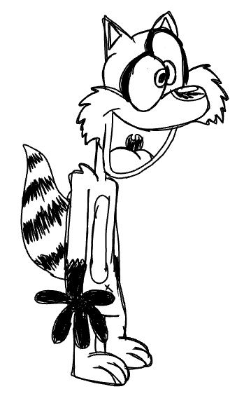 Cartoon raccoon 