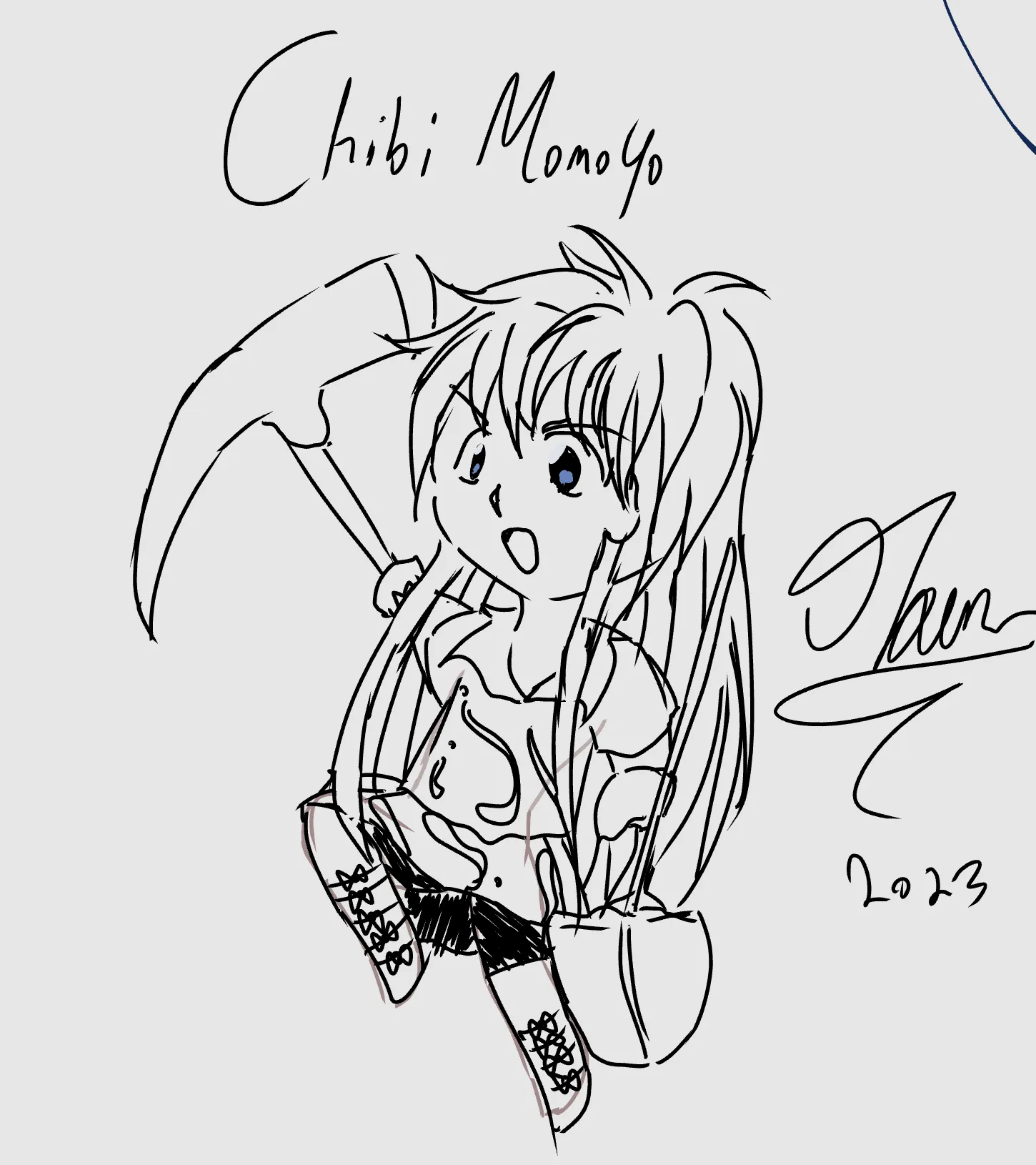 Morning Drawing of Chibi Momoyo