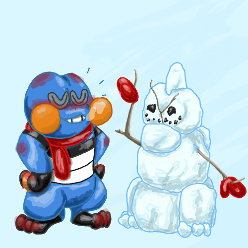 Croagunk builds a snow toxicroak