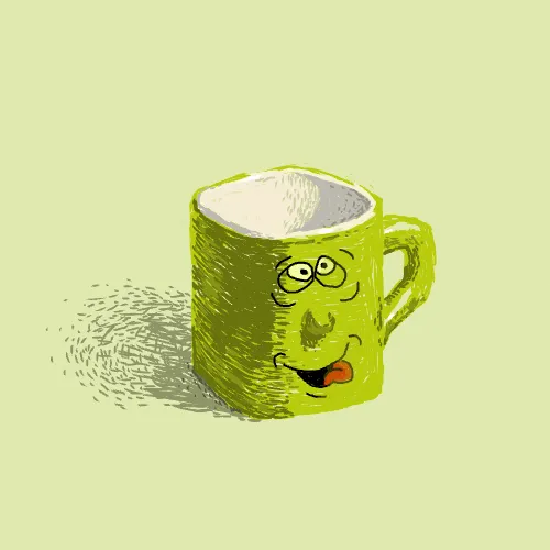 green mug