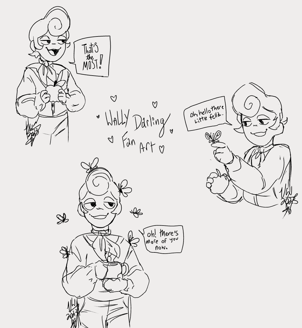 Wally Darling doodles