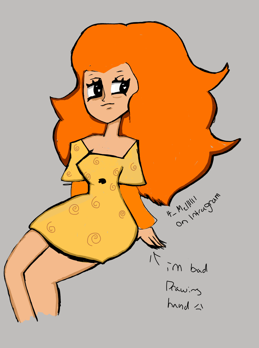 Orange hair lady 