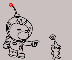 Olimar And Purple Pikmin