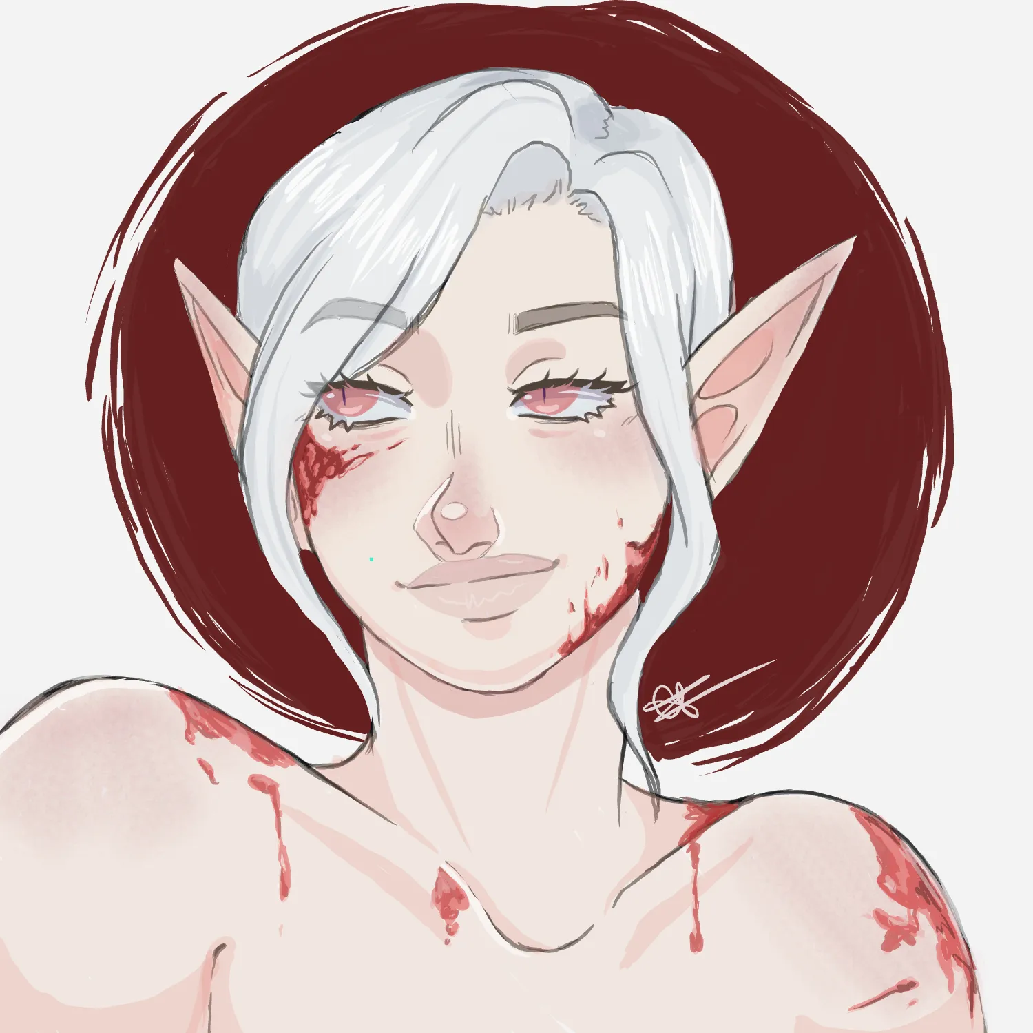 Elf warmup sketch colored