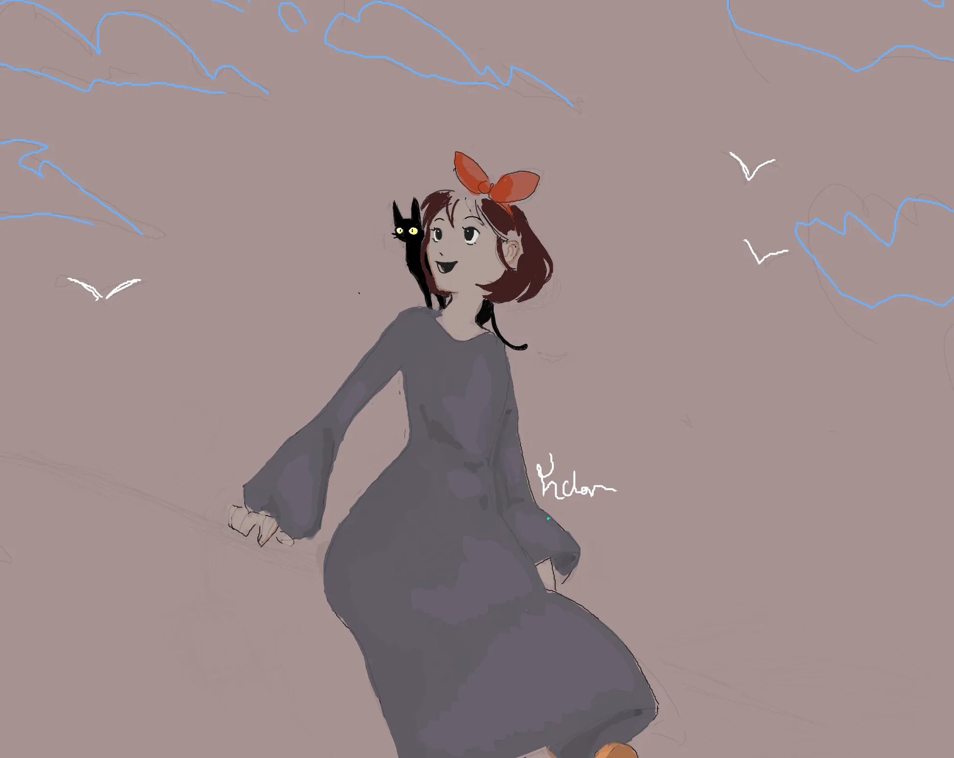 unfinished Kiki drawing