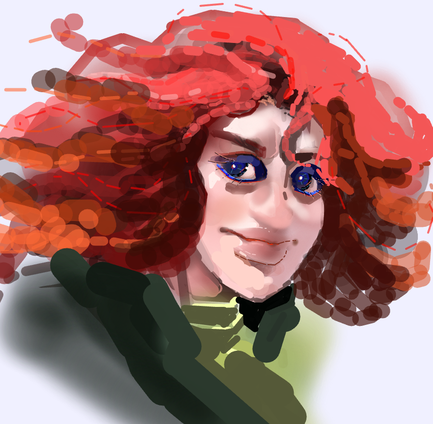 red hair lady