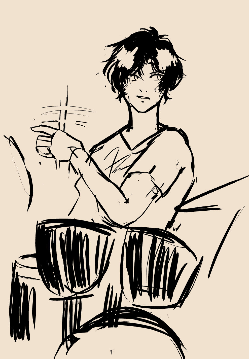 Drummer oc sketch