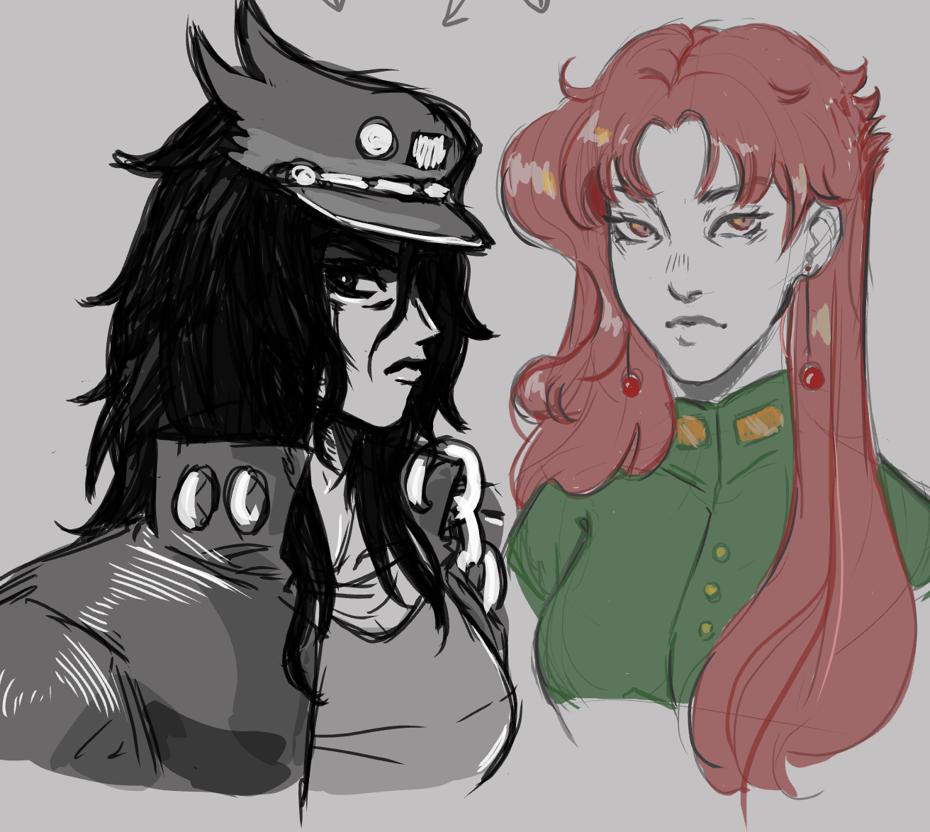 Female Jotaro and Kakyoin