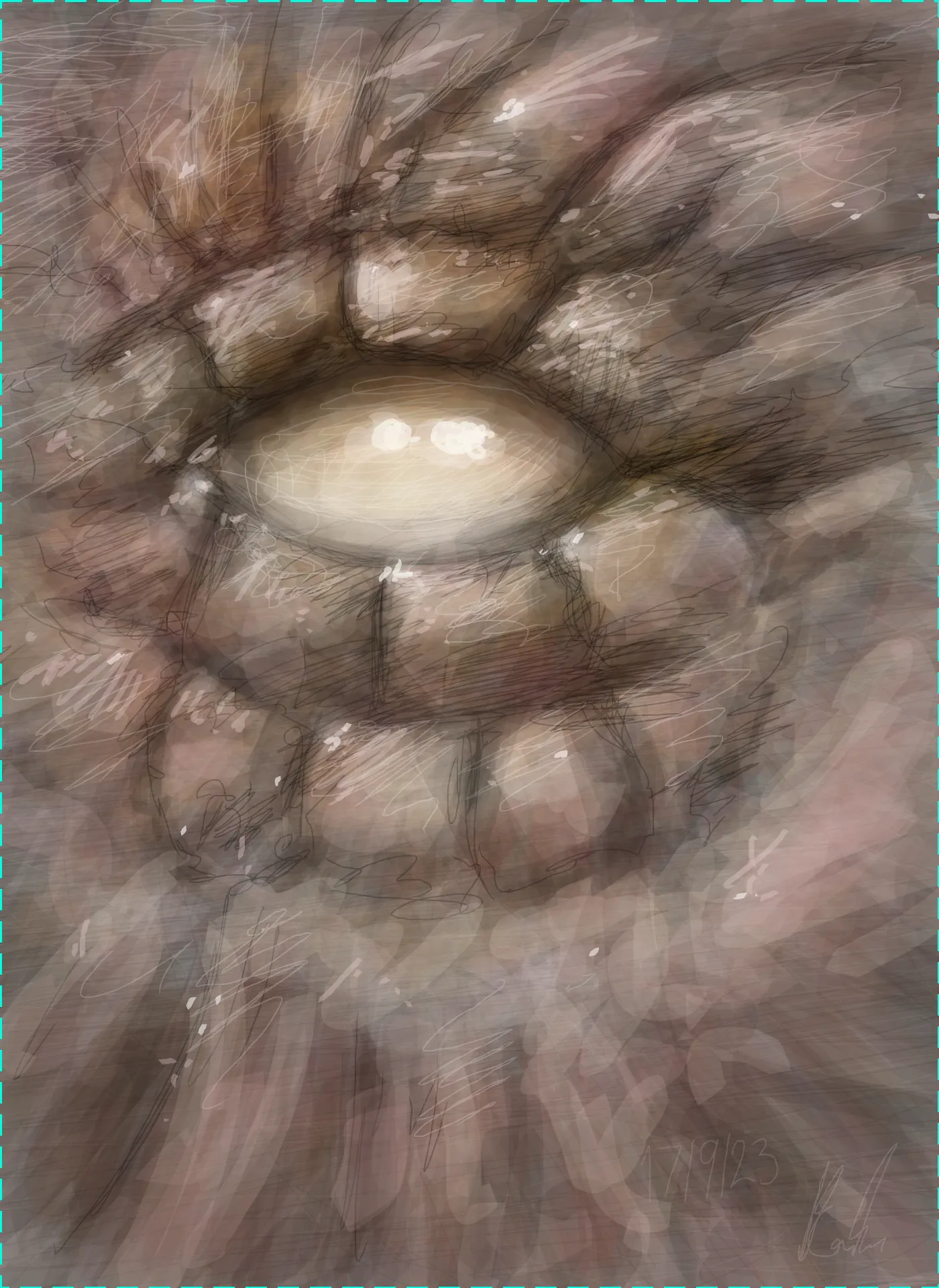 Creature Eye Art Study from Imagination