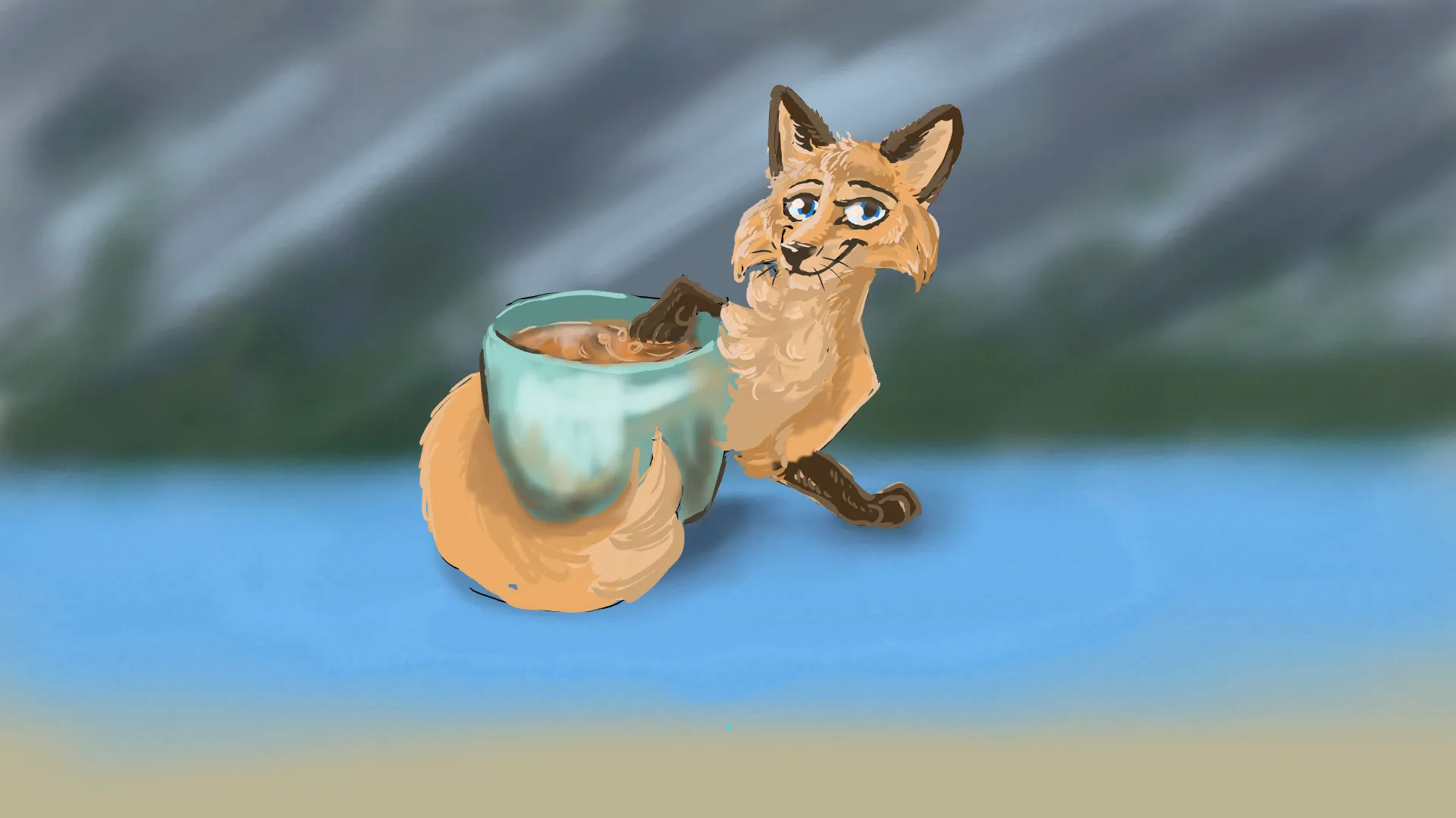 Fox and  tea
