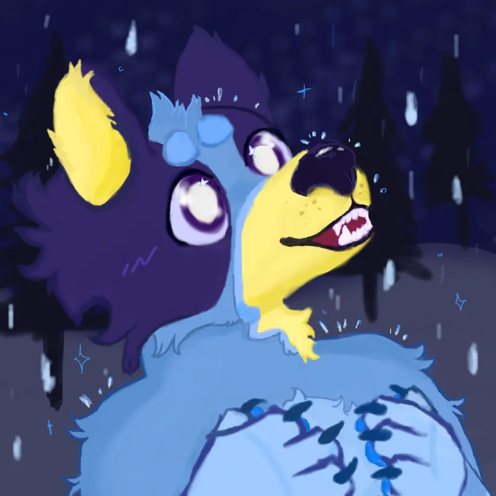 Bluey in the rain ☔ 