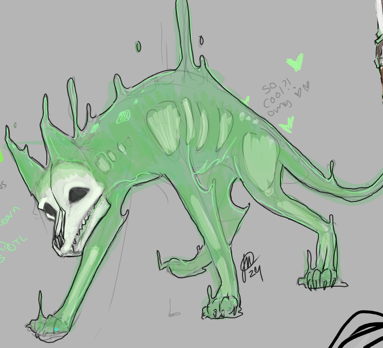 slime skulldog sketch