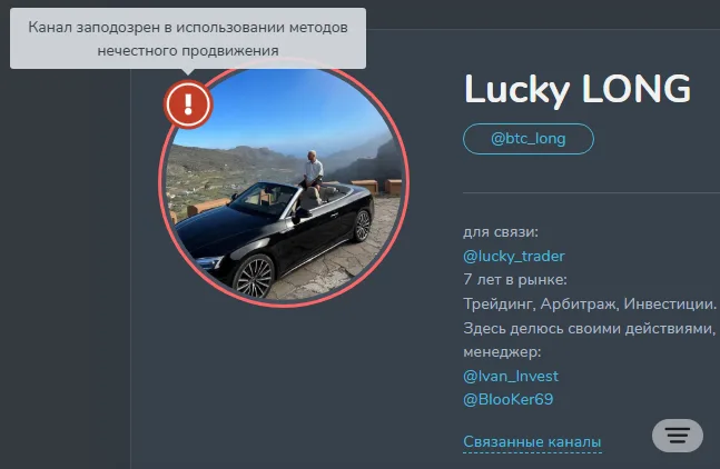 Lucky LONG: example post 2 — Proof of traffic purchases.