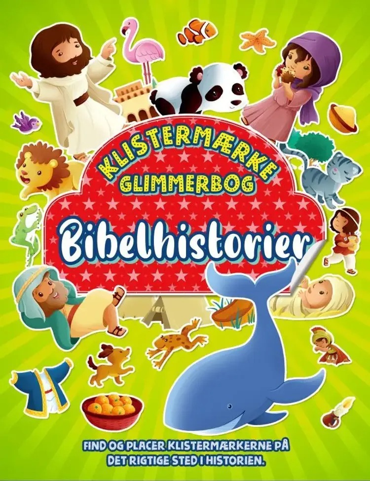 Bibelhistorier - klistermærke glimmerbog
