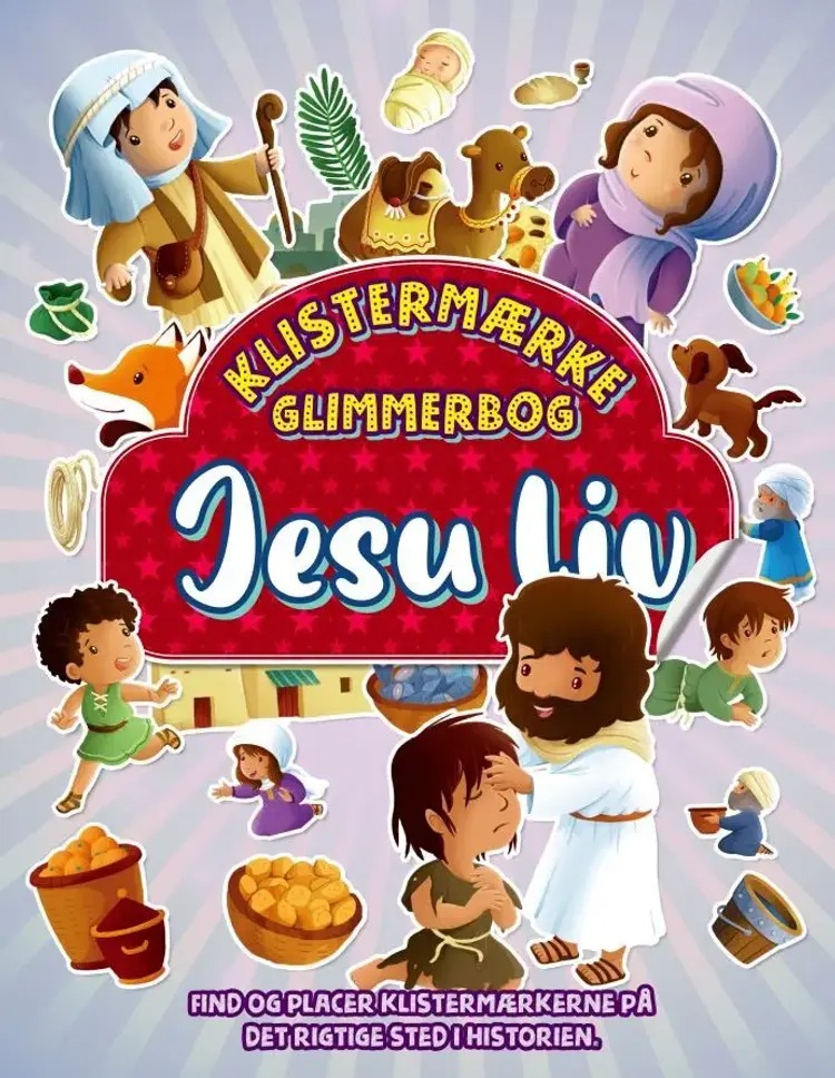 Jesu liv - klistermærke glimmerbog