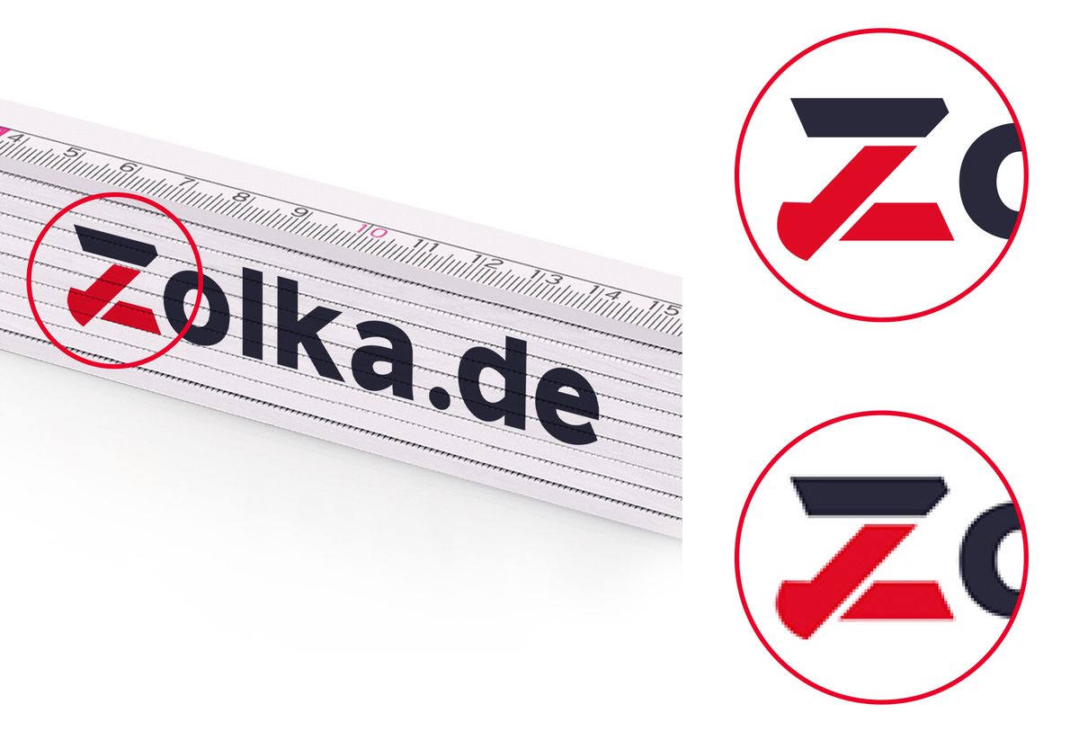 Bitmap vs. vector graphic
