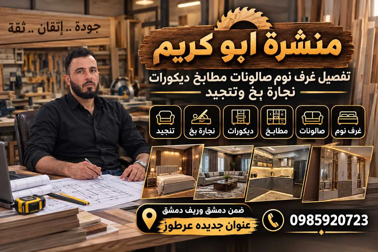 نجارة موبيليا تفصيل جديد  وبخ وتنجيد