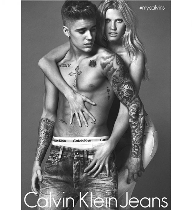 Джастин Бибер, Лара Стоун и тизер компании Calvin Klein Underwear