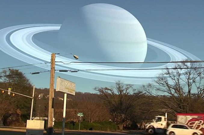 Если бы Сатурн был Луной Земли