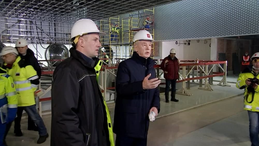 Собянин проконтролировал ход работ на станции метро «Марьина Роща»