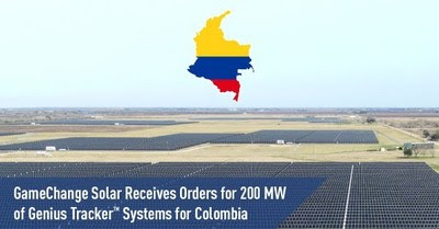 GameChange Solar получила заказы на поставку систем Genius Tracker™ для Колумбии