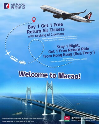 <a>Управление по туризму правительства Макао запускает акцию «2 билета по цене 1» для самолетов, автобусов и паромов </a>