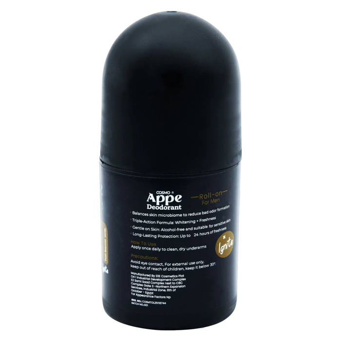 Cosmo Appe Deodorant Roll-on Ignite - Advanced Whitening & Care Formula 60 ml - 4