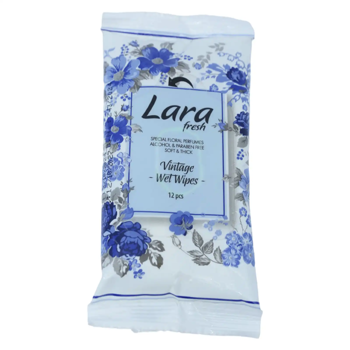 Lara Fresh Vintage Pocket Wipes Floral Perfume( 12 pcs)